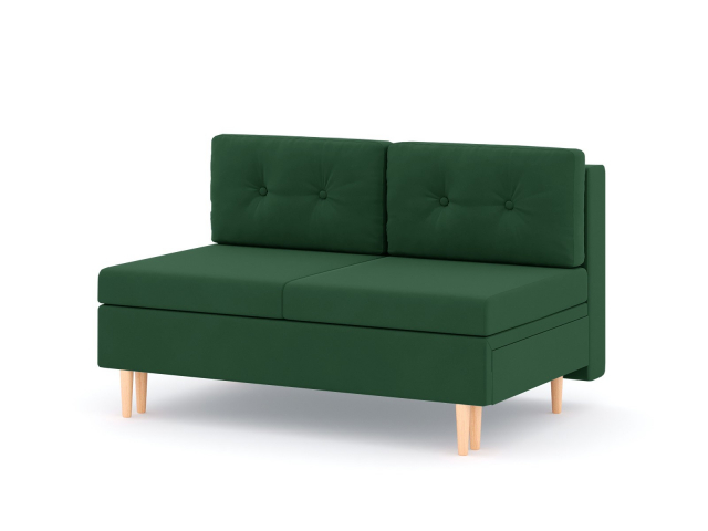 Модуль прямой "Белфаст" 2х местный (с механизмом), велюр Зара Малахит 33