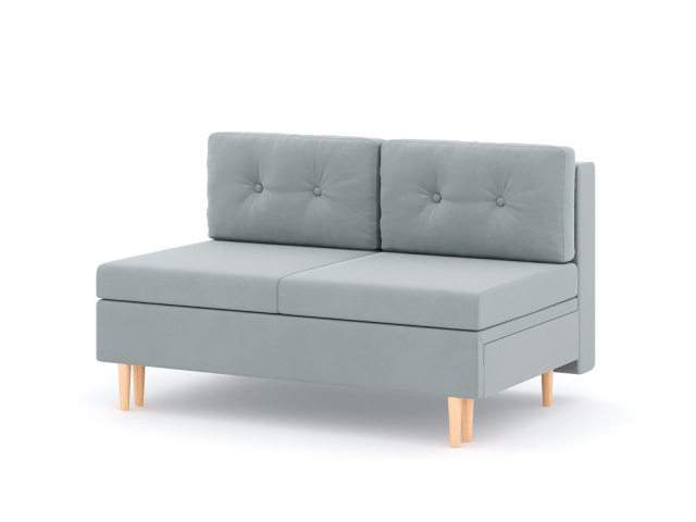 Модуль прямой "Белфаст" 2х местный (с механизмом), велюр Зара Маус 12