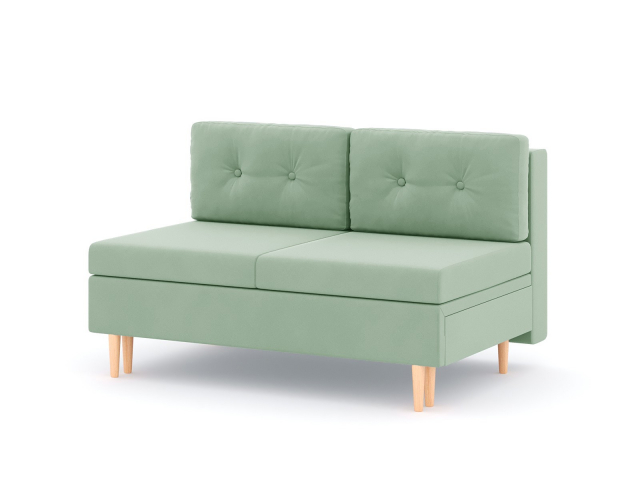 Модуль прямой "Белфаст" 2х местный (с механизмом), велюр Зара Минт 14