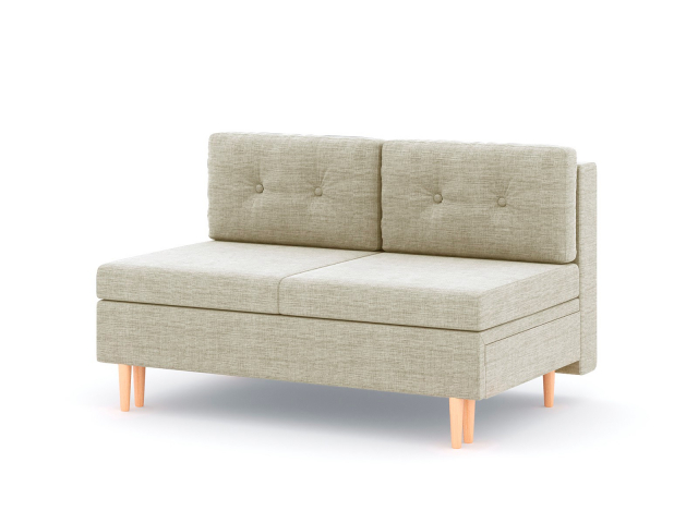 Модуль прямой "Белфаст" 2х местный (с механизмом), рогожка Дрим Беж