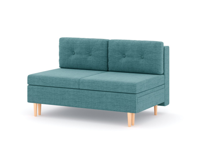 Модуль прямой "Белфаст" 2х местный (с механизмом), рогожка Дрим Азур