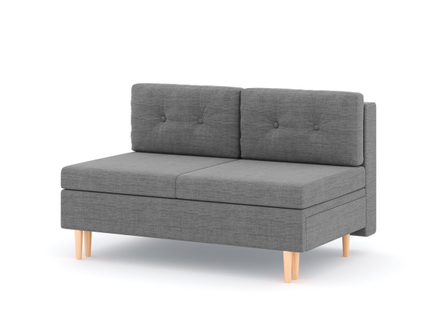 Модуль прямой "Белфаст" 2х местный (с механизмом), рогожка Дрим Грей