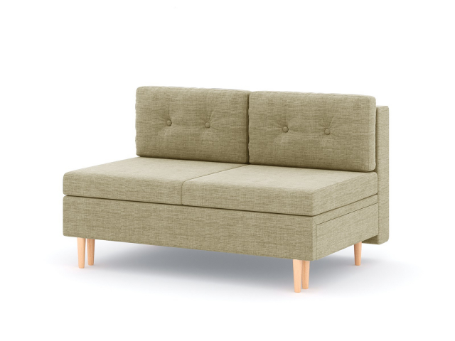 Модуль прямой "Белфаст" 2х местный (с механизмом), рогожка Дрим Беж