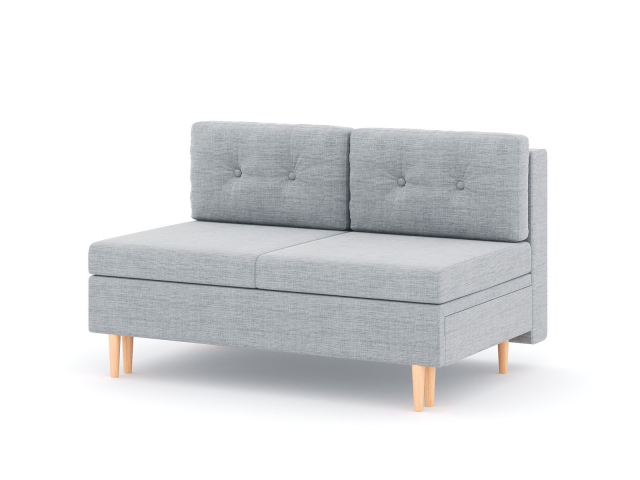 Модуль прямой "Белфаст" 2х местный (с механизмом), рогожка Дрим Грей