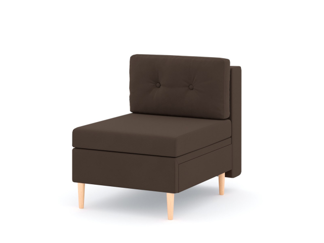 Модуль прямой "Белфаст" кресло, велюр Зара Браун 20