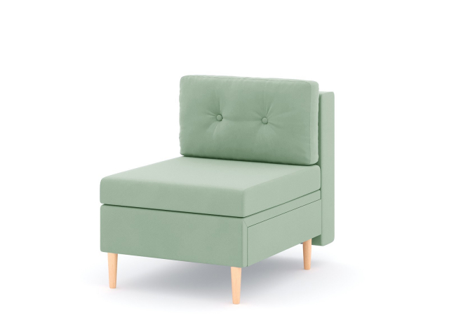 Модуль прямой "Белфаст" кресло, велюр Зара Минт 14