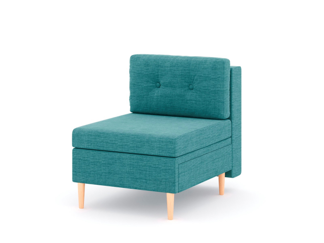 Модуль прямой "Белфаст" кресло, рогожка Дрим Азур