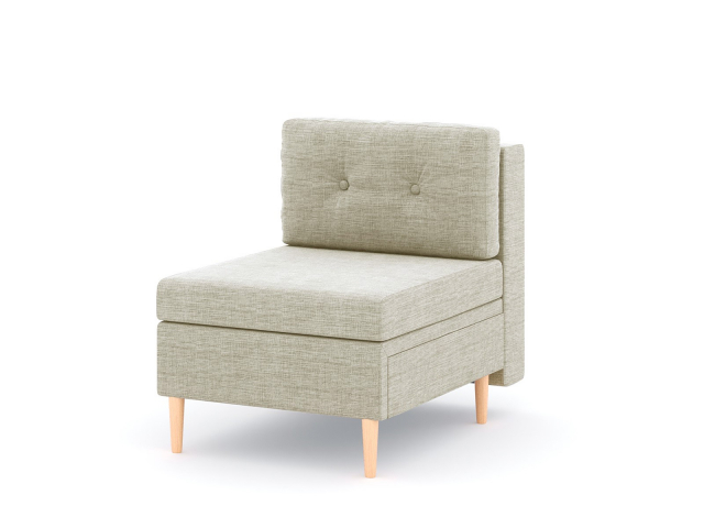 Модуль прямой "Белфаст" кресло, рогожка Дрим Беж