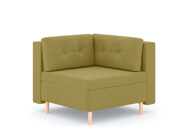 Модуль угловой "Белфаст", велюр Зара Yellow 44