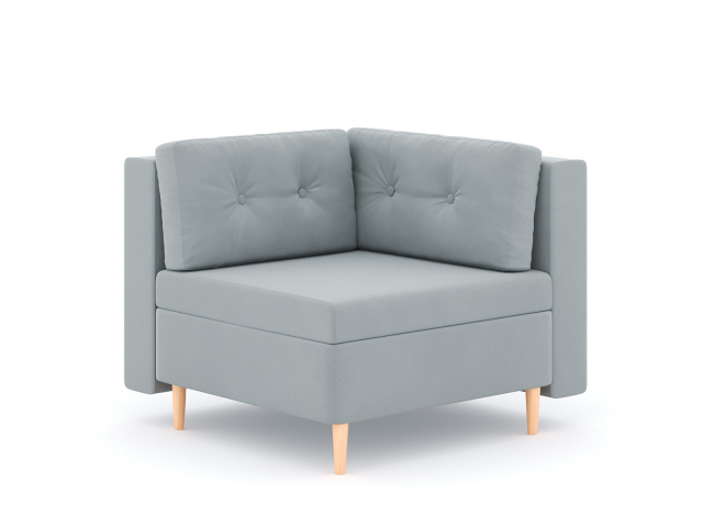 Модуль угловой "Белфаст", велюр Зара Маус 12