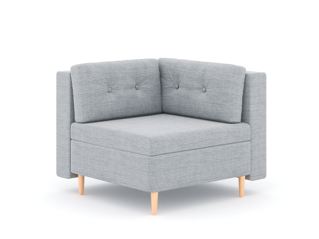 Модуль угловой "Белфаст", рогожка Дрим Лайт Грей