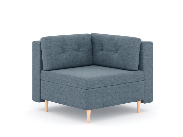 Модуль угловой "Белфаст", рогожка Дрим Блю