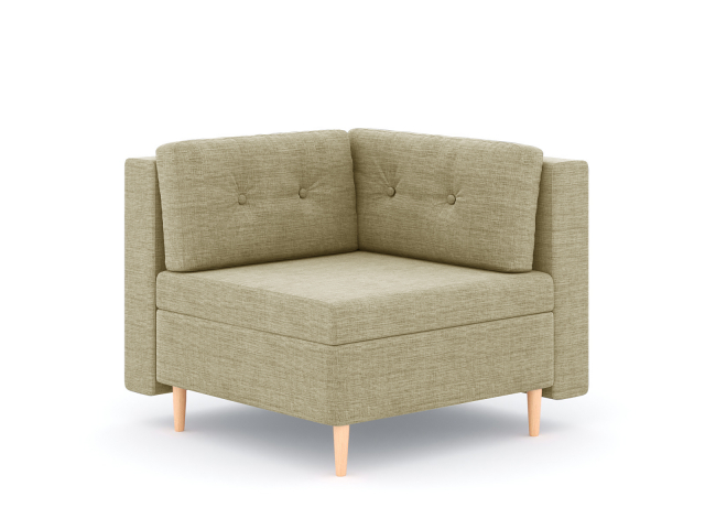 Модуль угловой "Белфаст", рогожка Дрим Дарк Беж