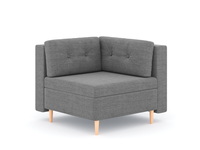 Модуль угловой "Белфаст", рогожка Дрим Грей