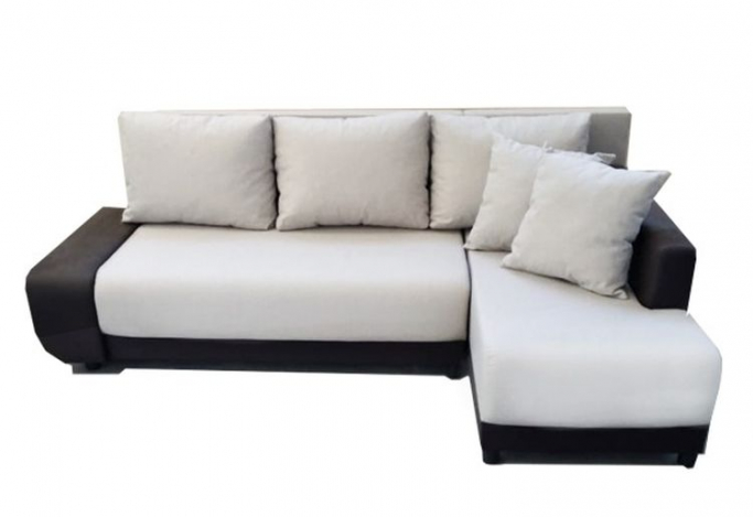 Угловой диван-кровать "Олимп-1" еврокнижка, рогожка Дрим люкс 01, в наличии 1шт, правый угол