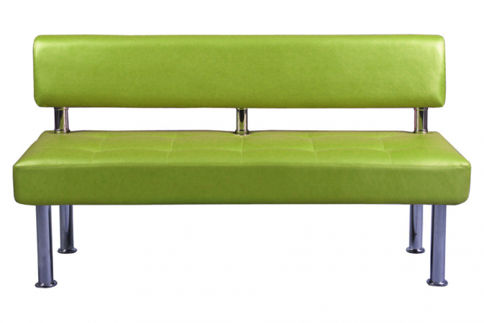 Диван "Сантьяго" без боковин, салатовая экокожа, 160x58х80