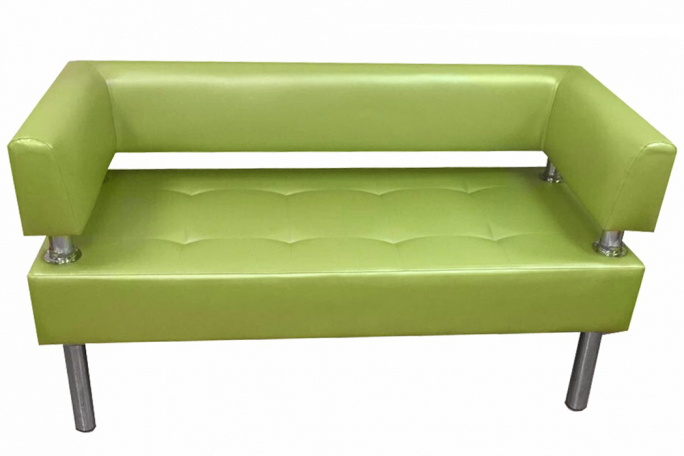 Диван "Сантьяго" с боковинами, салатовая экокожа, 170x58х80