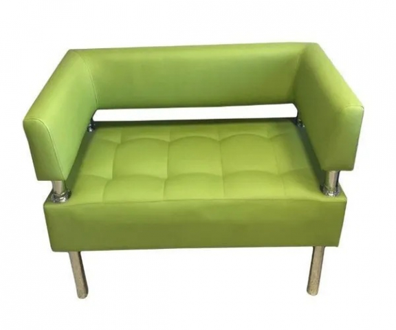 Диван "Сантьяго" с боковинами, салатовая экокожа, 80x58х80