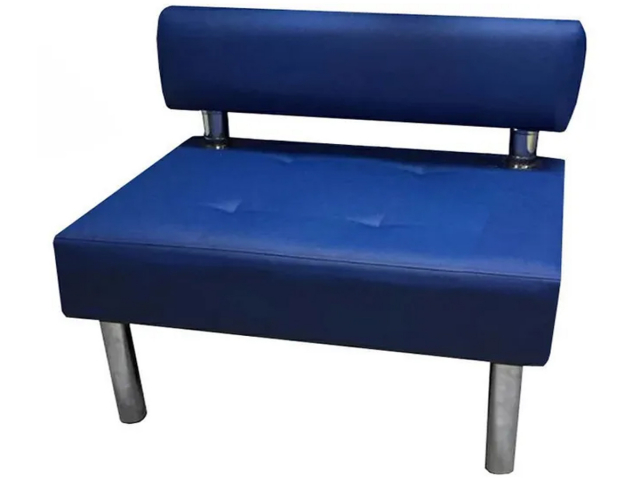 Диван "Сантьяго" без боковин,100x58х80, синяя экокожа