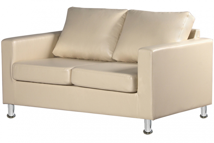 Диван офисный "Ватсон" бежевая экокожа, 130x75х90