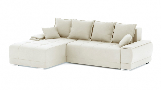 Диван-кровать угловой "Nordviks (Нордвикс) мини" велюр Зара Крим 02, левый угол