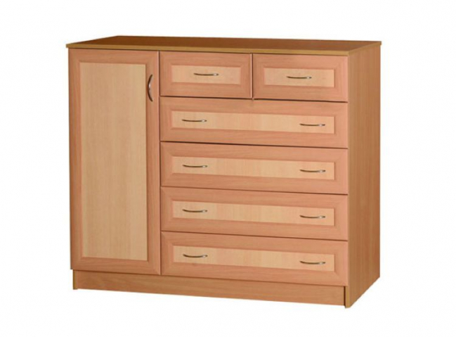 Комод №14/2 бук/дуб молочный