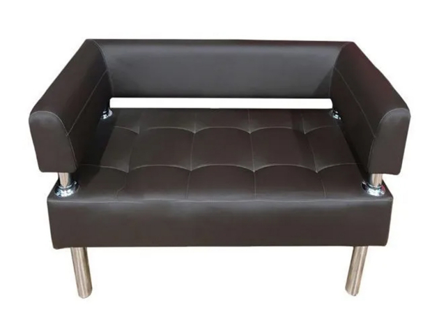 Диван "Сантьяго" с боковинами, 120x58х80, коричневая экокожа