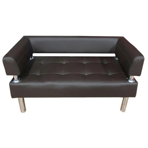 Диван "Сантьяго" с боковинами, 130x58х80, коричневая экокожа