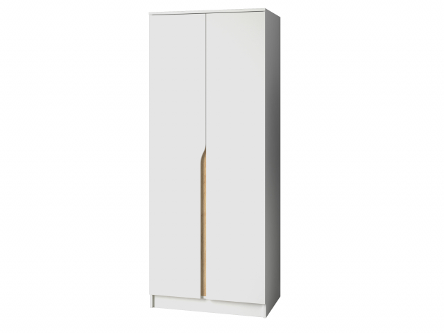 Шкаф распашной "Монс" 2-х дверный, белый, 100х60х210