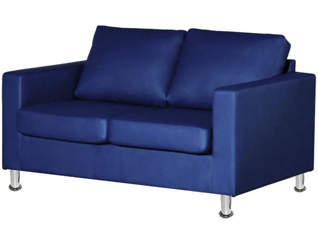 Диван офисный "Ватсон", 160x75х90, синяя экокожа