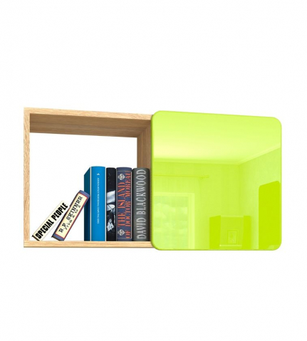 Полка для книг "Мебелеф-1" дуб сонома/ яблоко глянец