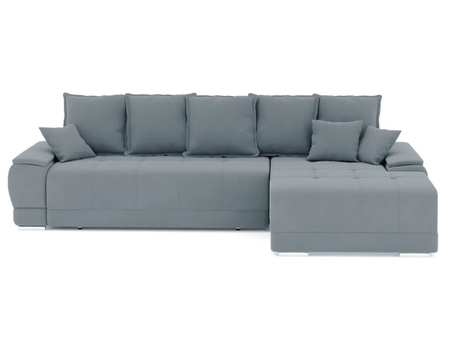 Угловой диван-кровать "Nordviks (Нордвикс)" НПБ, велюр Зара Маус 12, правый угол