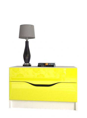 Комод "Мебелеф-50" белый/Лонган HG (ХГ) 005 глянец