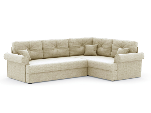 Угловой диван-кровать "Мирта", рогожка Дрим Люкс 1, в наличии 1шт, угол правый