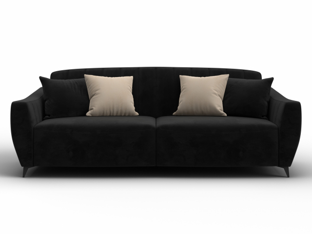 Диван-кровати "Лига-095 НПБ", велюр SEVEN 35 черный, 132536