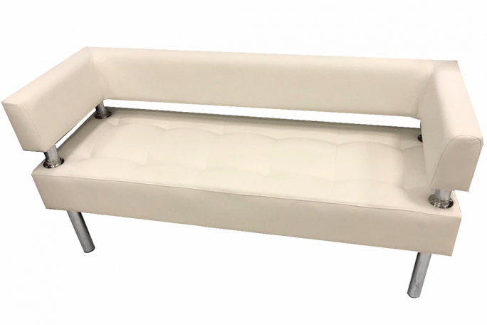 Диван "Сантьяго" с боковинами, бежевый кожзам, в наличии 1шт