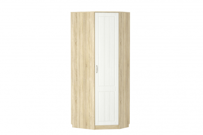 Шкаф угловой "Оливия" НМ 014.11 правый, белое дерево/дуб сонома