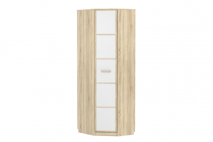 Шкаф угловой "Фанк" НМ 013.04-02 правый, белый/дуб сонома