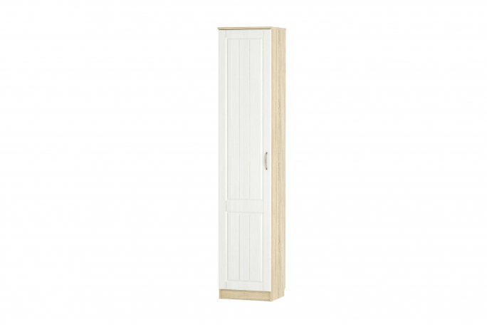 Шкаф для посуды "Оливия" НМ 040.43 Ф левый, белое дерево/дуб сонома