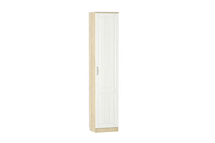 Шкаф для посуды "Оливия" НМ 040.43 Ф правый, белое дерево/дуб сонома