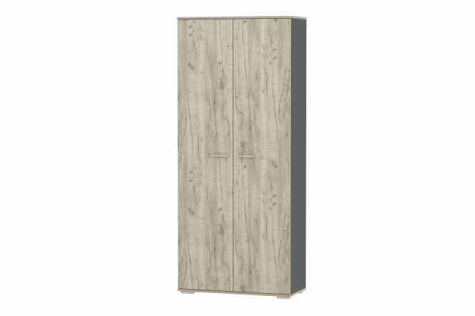 Шкаф для одежды "Санти" НМ 040.42 антрацит/дуб крафт серый