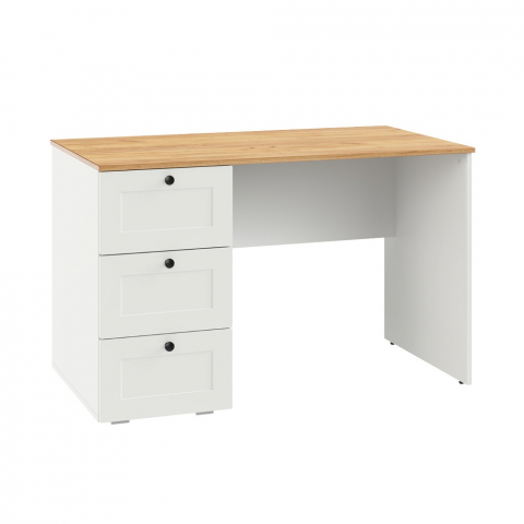 Стол письменный "Остин 12.159" белый шагрень/дуб золотой крафт