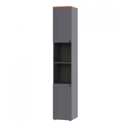 Стеллаж "Остин 16.427" серый графит/дуб золотой крафт