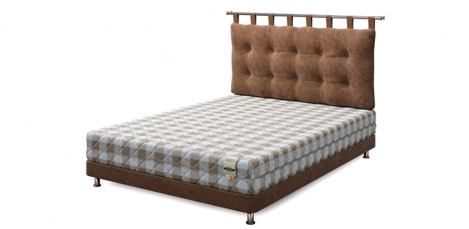 Кровать двуспальная "Set S (Сет С)", велюр тoffee