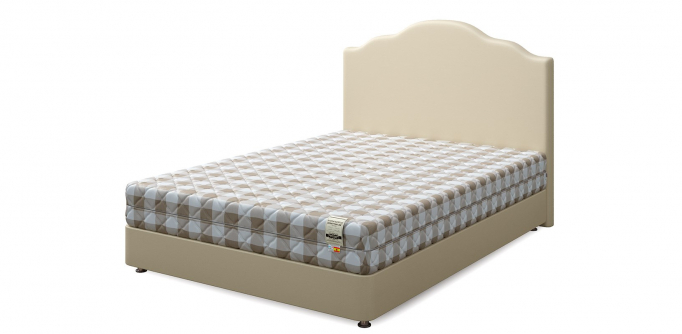 Кровать односпальная "Set (Сет) М", экокожа вeige (беж)