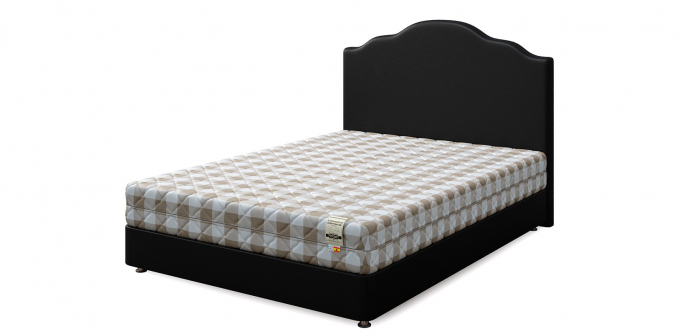 Кровать односпальная "Set (Сет) М", экокожа вlack (блэк)