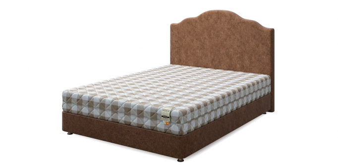 Кровать двуспальная "Set (Сет) М", велюр toffee (тоффи)
