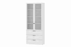 Радиусный шкаф-витрина "орлеан" нм 041.90 белый