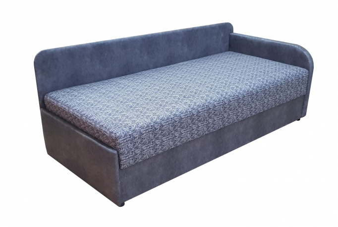 Тахта "Юля 90 Люкс угловая (прямой)" ППУ, флок 75-150, правая