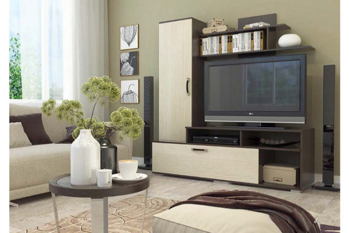 Стенка "Дения-1" венге, дуб молочный